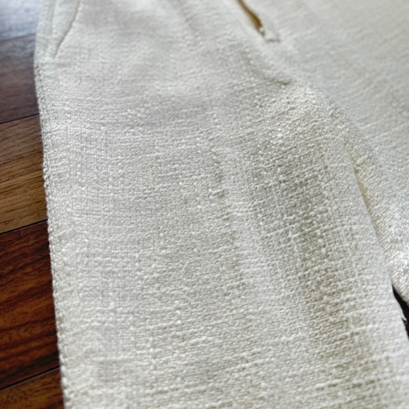 Veiled | XS Cream Tweed Pleated Trousers – Elegant & Modest Fit - Picture 5 of 8